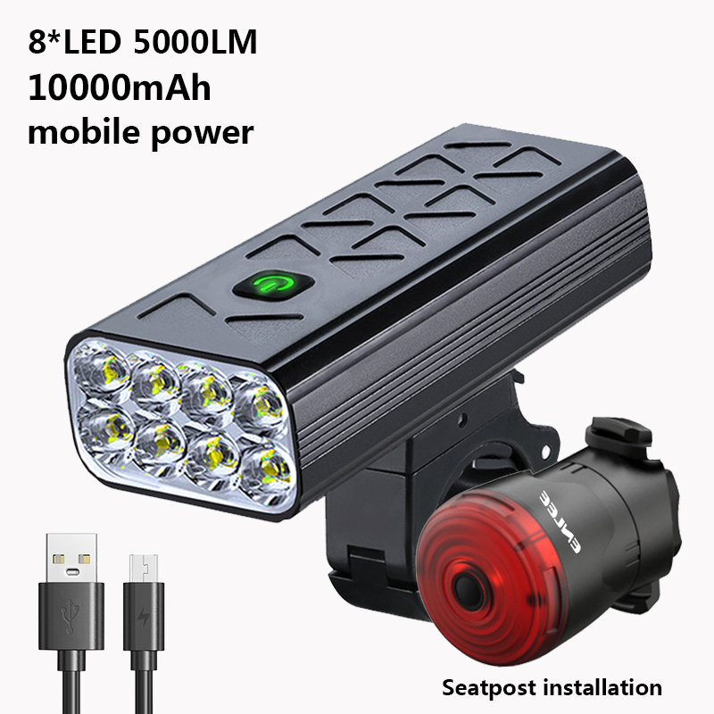10000 mAh Bike Light Rainproof - Cycling Gear Charging Station ulasan dan harga