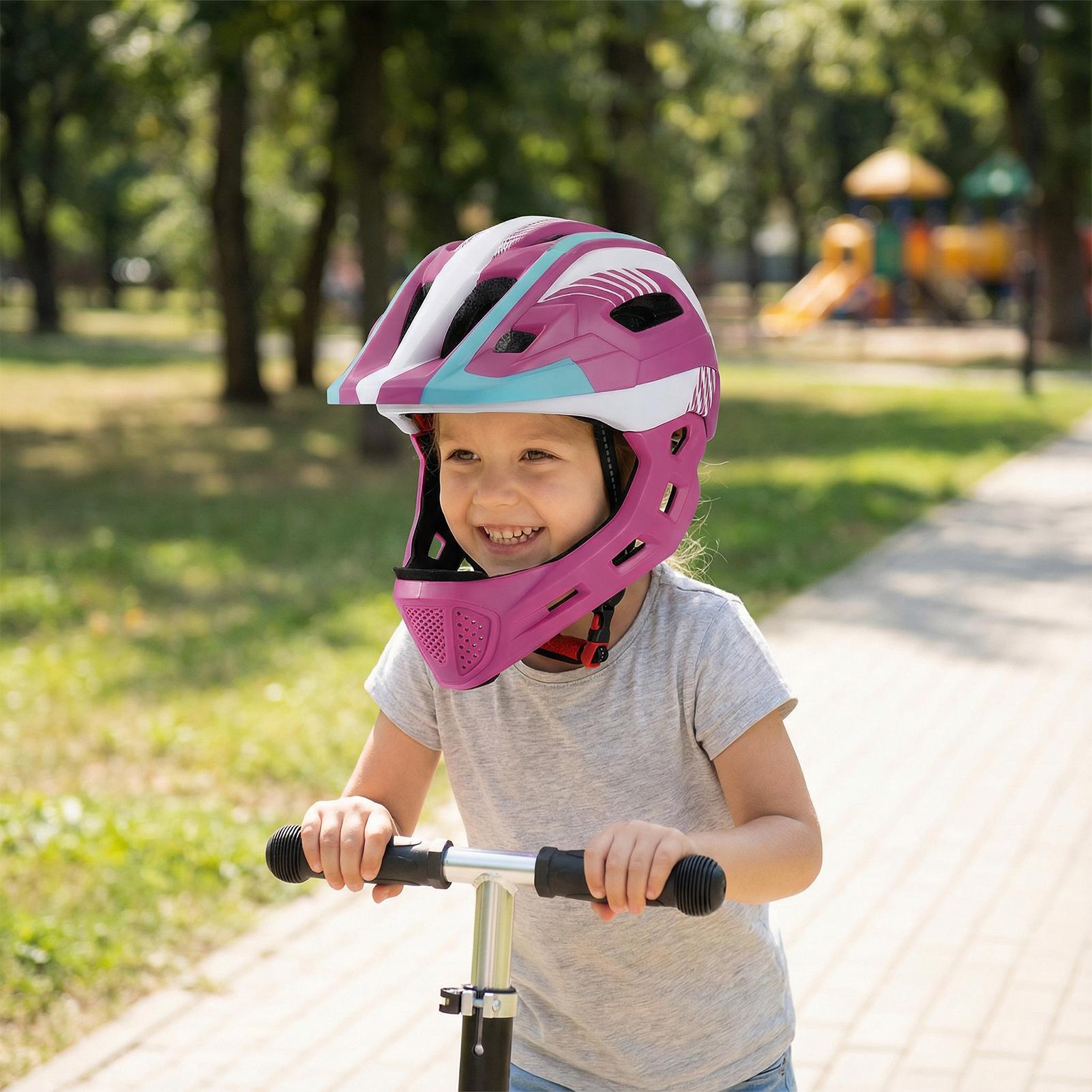 Youth Full Face Helmet Cycling - Cycling Gear Beginner ulasan dan harga