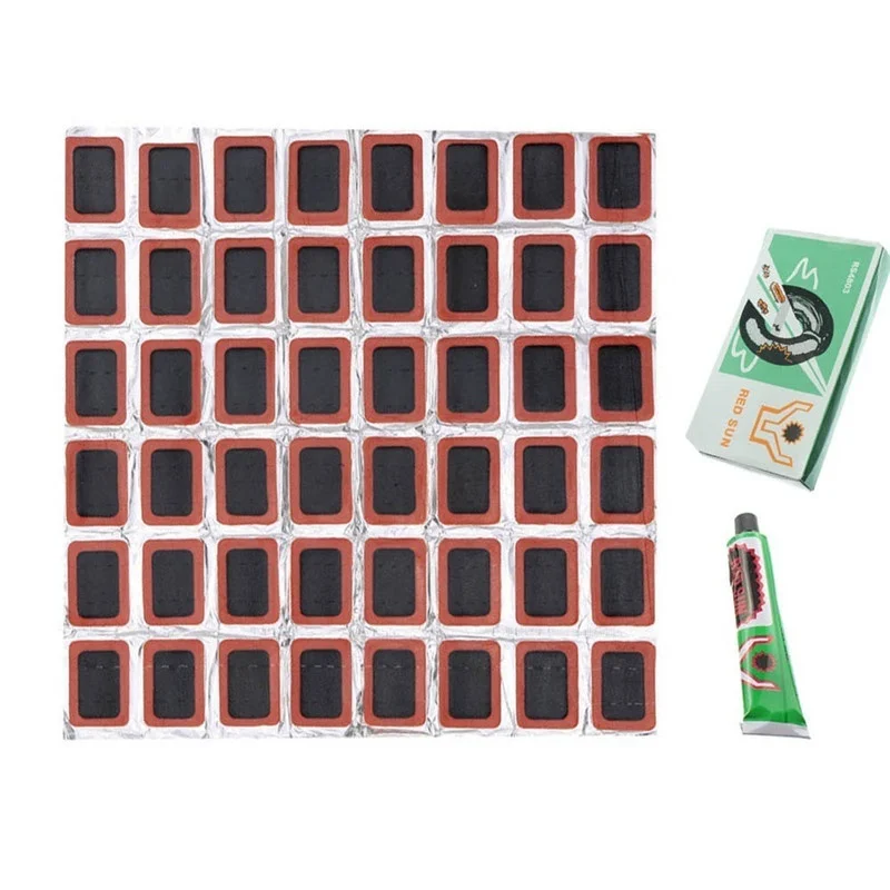 48pcs Bicycle Cold Glue + Glue - Bicycle Repair Kit ulasan dan harga