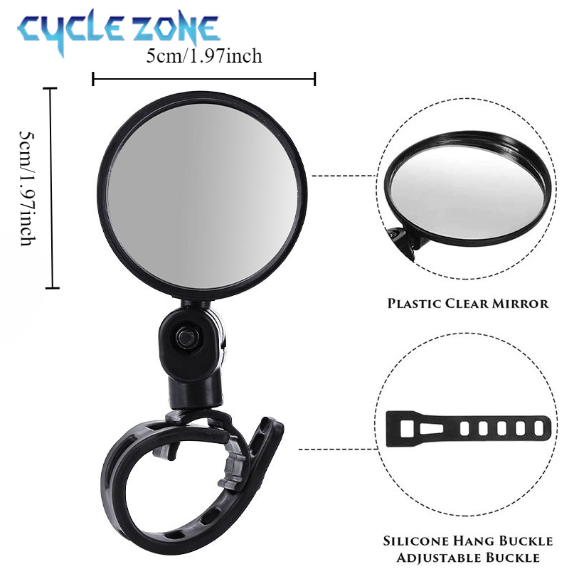 2PCS Bicycle Rearview Mirror 3 - Cycle Zone ulasan dan harga