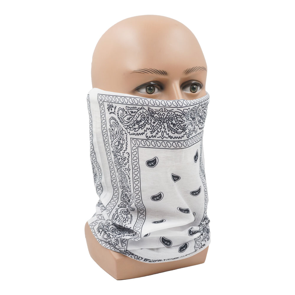 White Paisley Neck Gater Tube  - Cycling Gear For Women ulasan dan harga