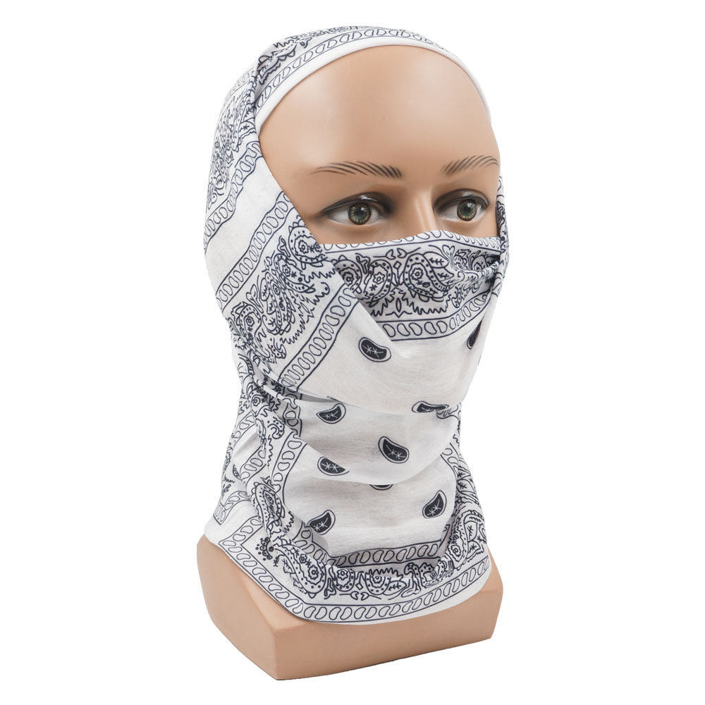 White Paisley Neck Gater Tube  - Cycling Gear For Women ulasan dan harga