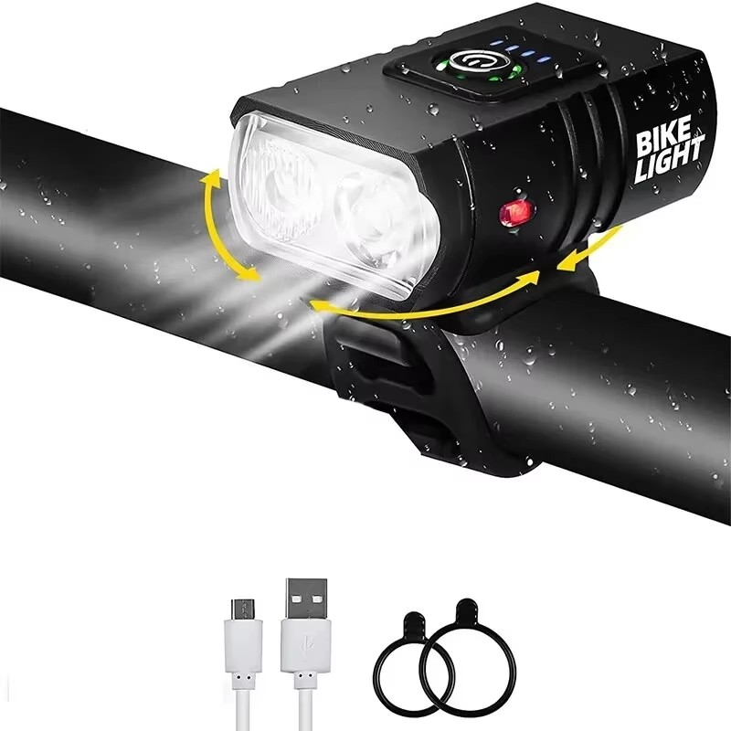 Bicycle LED Headlight T6S, USB - Cycling Gear Charging Station ulasan dan harga
