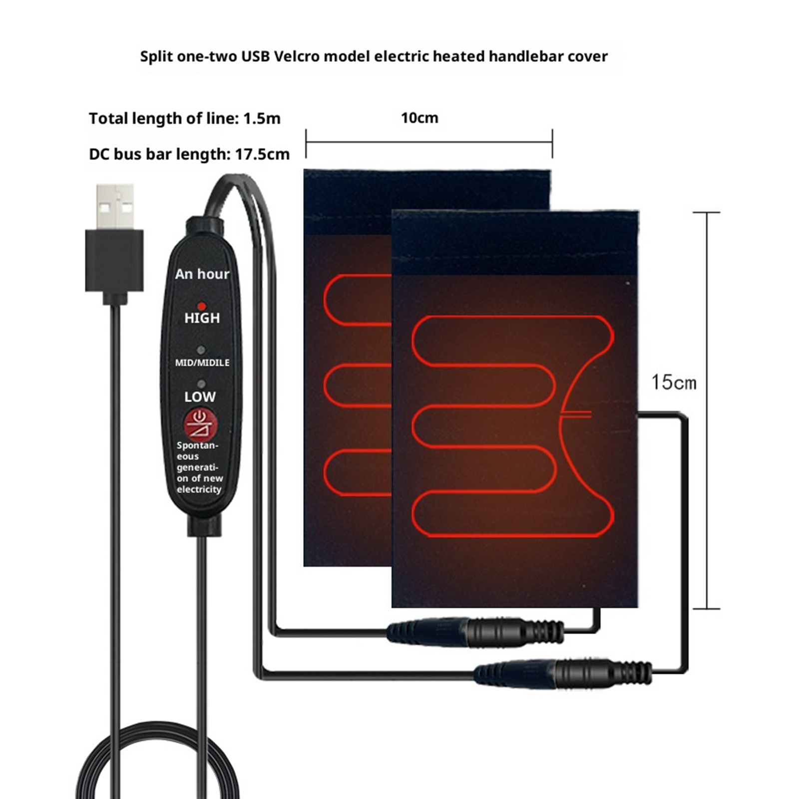 5V Handlebar Heater Anti-Slip  - Cycling Heat Gear ulasan dan harga