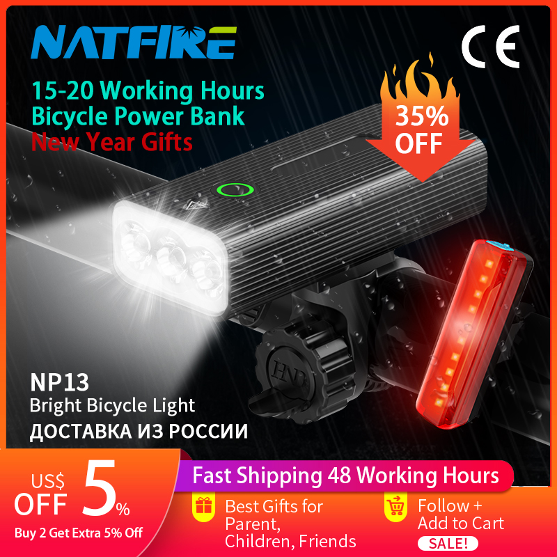NATFIRE NP13 Bike Light USB Re - Cycling Gear Charging Station ulasan dan harga