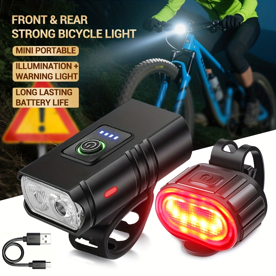 Front & Rear Bike Light Set, U - Cycling Gear Charging Station ulasan dan harga