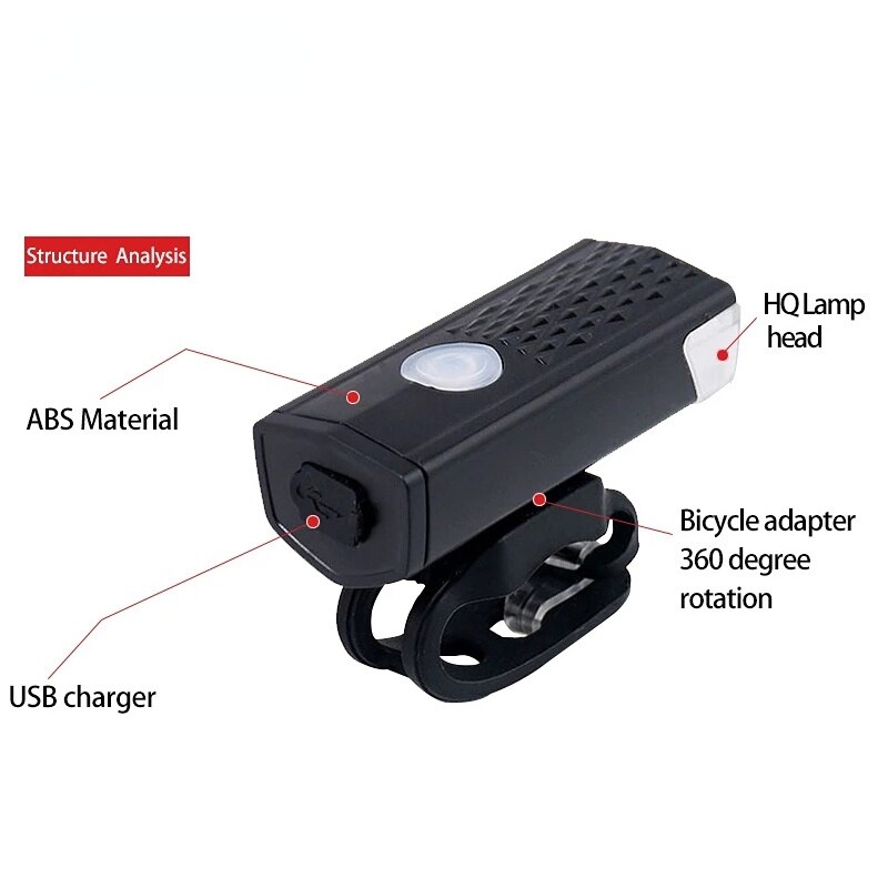 MTB Bike Front Lights USB LED  - Cycling Gear Charging Station ulasan dan harga