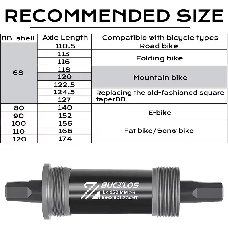 BUCKLOS BB68 Square Hole Botto - Cycle Zone ulasan dan harga