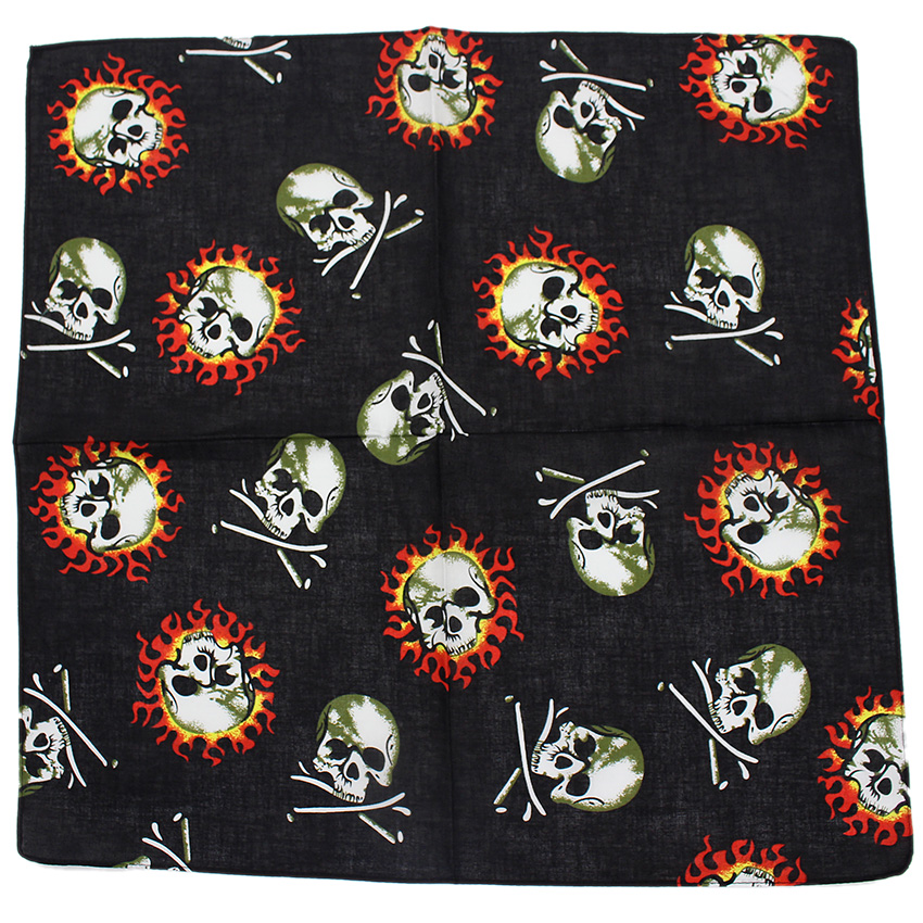 Skull Bandana Square Scarf 100 - Cycle Zone ulasan dan harga