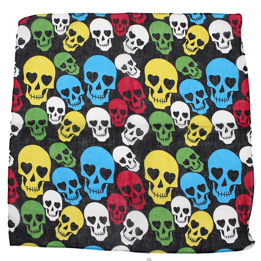 Skull Bandana Square Scarf 100 - Cycle Zone ulasan dan harga