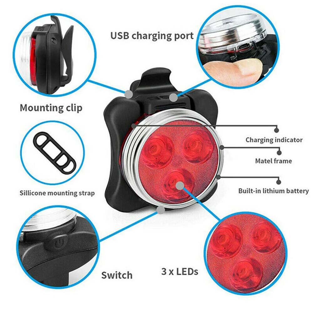 Bicycle Headlight Tail Light O - Cycling Gear Charging Station ulasan dan harga