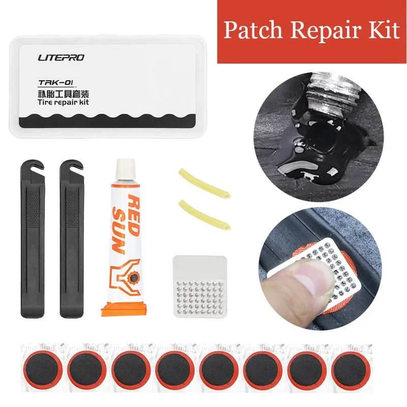 Bicycle tire repair kit 15pcs  - Bicycle Repair Kit ulasan dan harga