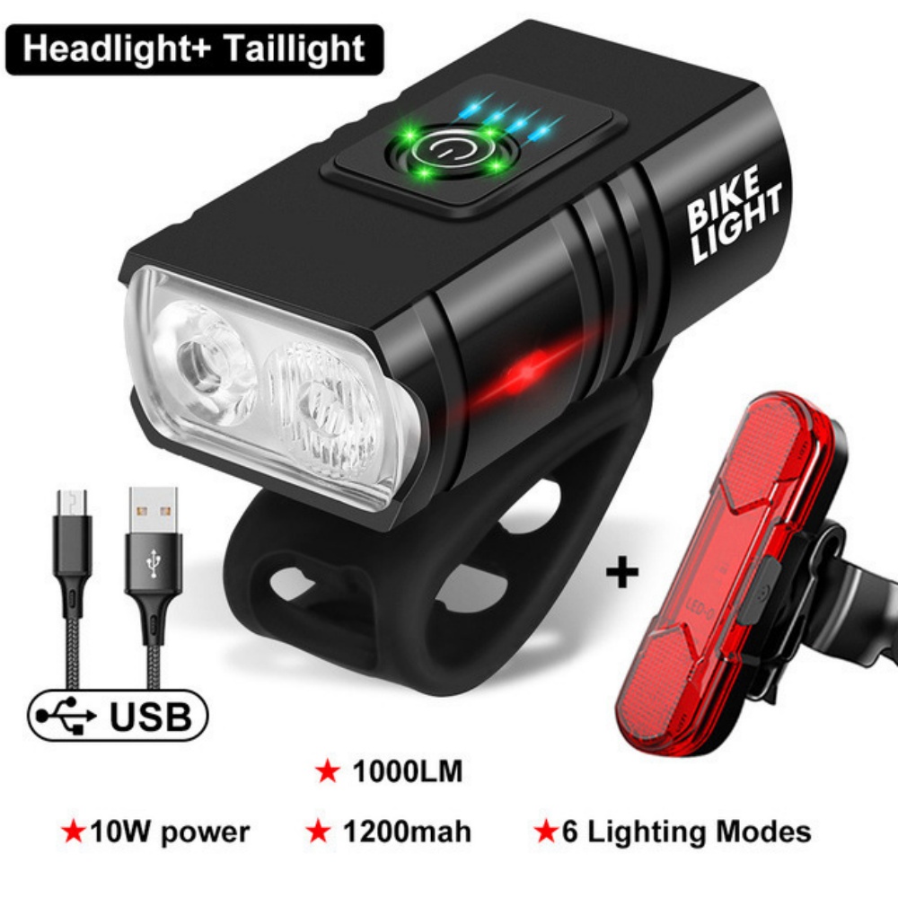 Bicycle Light T6 LED Front USB - Cycling Gear Charging Station ulasan dan harga