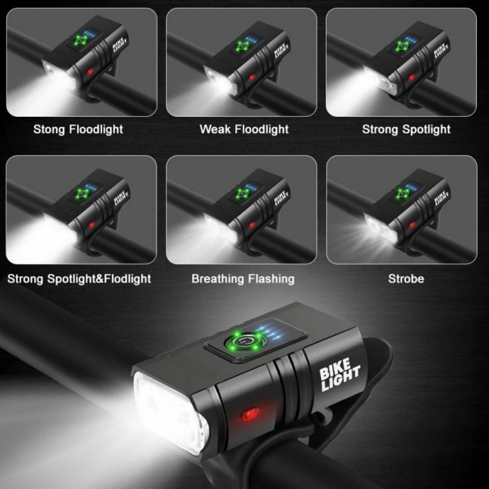 Bicycle Light T6 LED Front USB - Cycling Gear Charging Station ulasan dan harga