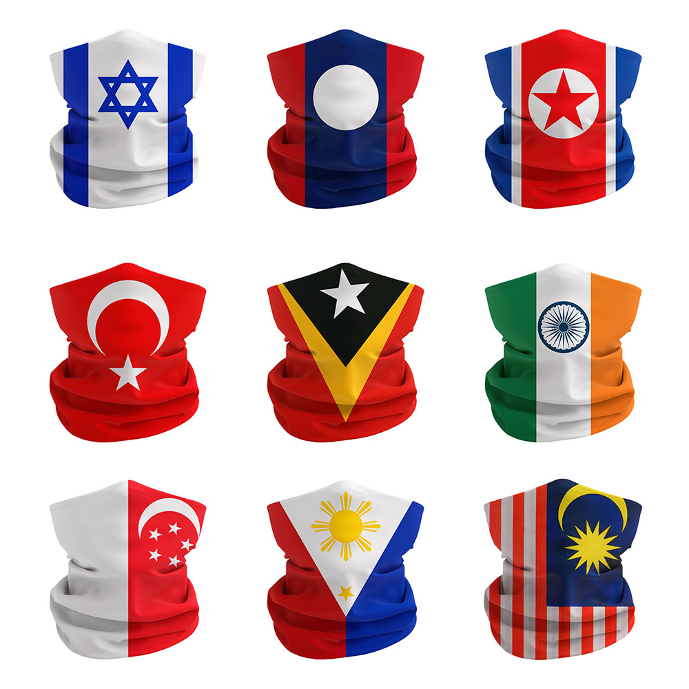 Asian National Flags Printed B - Cycling Gear Singapore ulasan dan harga
