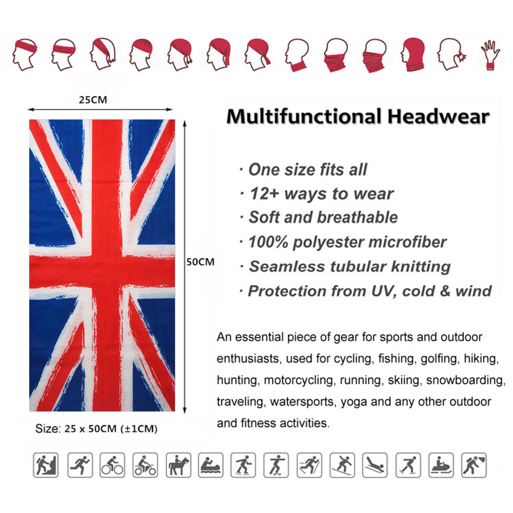 UK Union Flag Neck Tube Bandan - Cycling Gear Uk ulasan dan harga